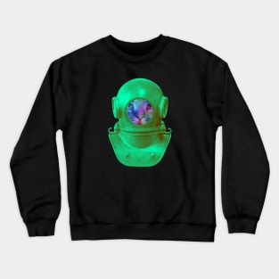 Scuba Diver Cat Crewneck Sweatshirt